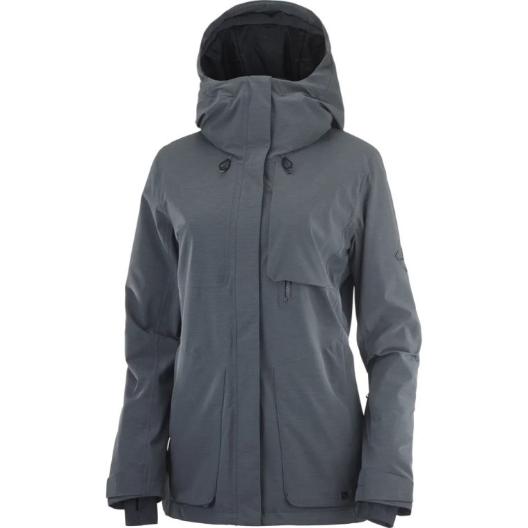 Black Salomon Proof Light Insulated Hoodie Women's Ski Jackets | IE YJ2730